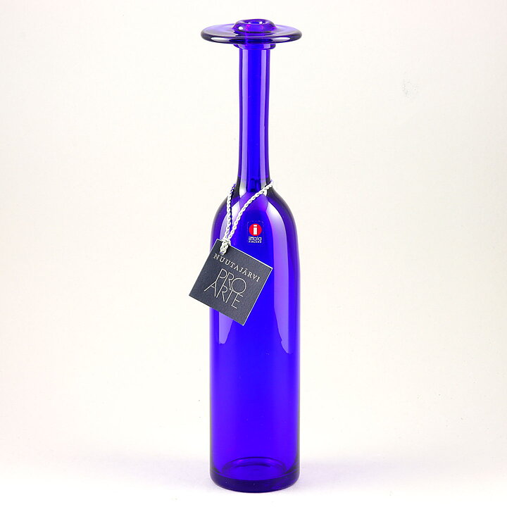 Oiva Toikka (1990s) Dark Blue Bottle Vase 31 cm (Limited) <with Box>