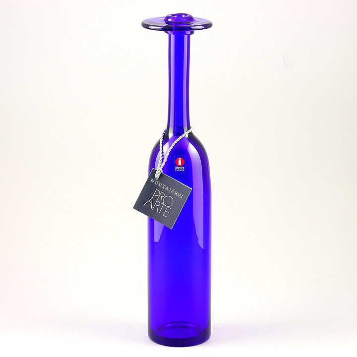 Oiva Toikka (1990s) Dark Blue Bottle Vase 31 cm (Limited) <with Box>