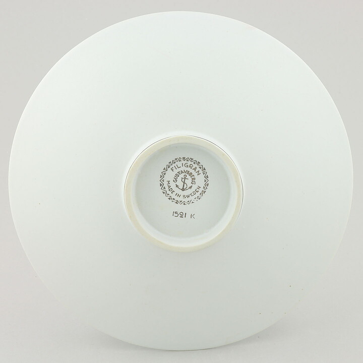 Stig Lindberg (Filigran 1951) Bowl with Silver Raindrops Decor 17 cm