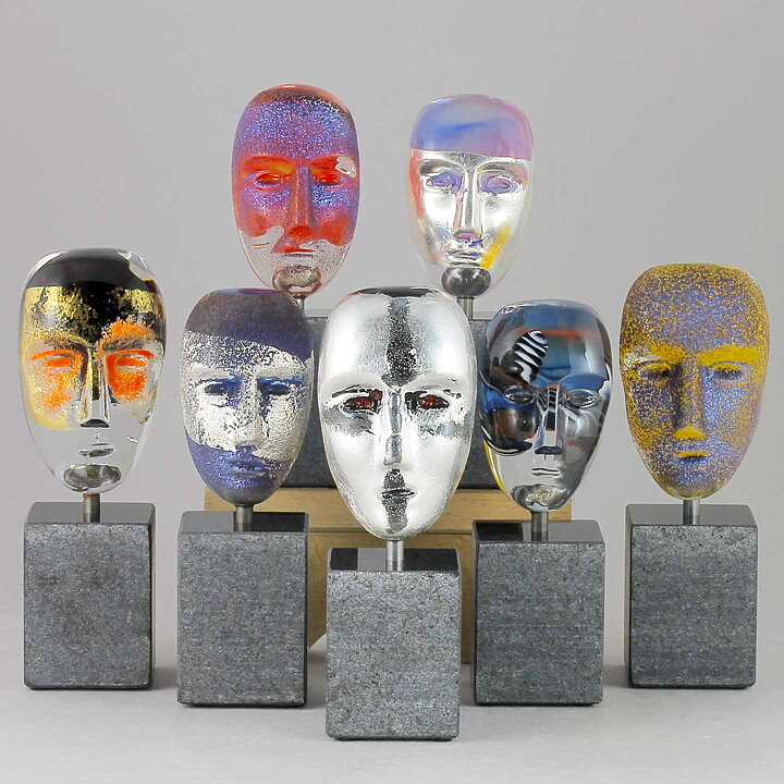 Bertil Vallien (Brains 2018) Glass Head "Hefaistos" (15 cm)