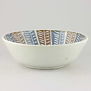 Ingrid Atterberg (Decora 1944) Brown/Blue Bowl with Leaf Relief 22 cm