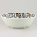 Ingrid Atterberg (Decora 1944) Brown/Blue Bowl with Leaf Relief 22 cm