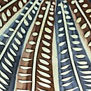 Ingrid Atterberg (Decora 1944) Brown/Blue Bowl with Leaf Relief 22 cm