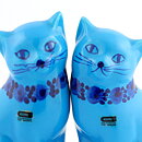メルタ・グルンディッツ   2匹のターコイズ・キャット 18cm  1970年代 (2)