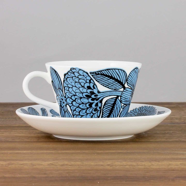スティグ・リンドベリ Blue Asterシリーズ  コーヒーカップ＆ソーサー  2000年代 (Coffee)