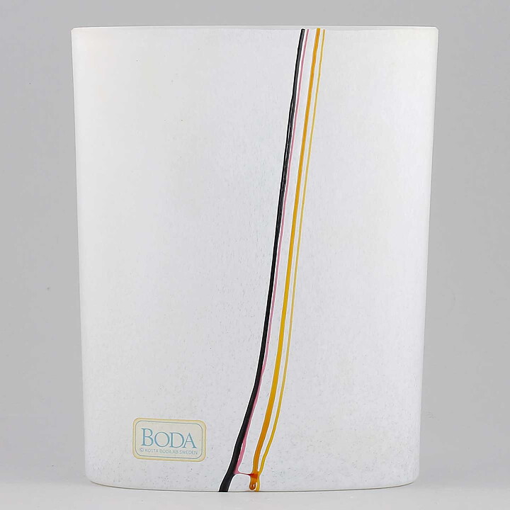 バーティル･ヴァリーン Rainbowシリーズ   虹のガラスの花瓶 Vase  17cm 1982年 (2)