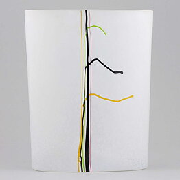 Bertil Vallien (Rainbow 1982) Stylistic Vase 17 cm (2)