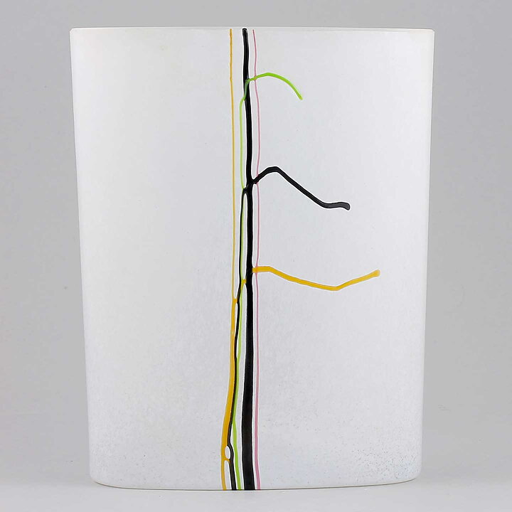 Bertil Vallien (Rainbow 1982) Stylistic Vase 17 cm (2)