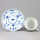 ロイヤルコペンハーゲン   ブルーフルーテッド  Blue Fluted  カップ&ソーサー  20世紀 #756  4枚
