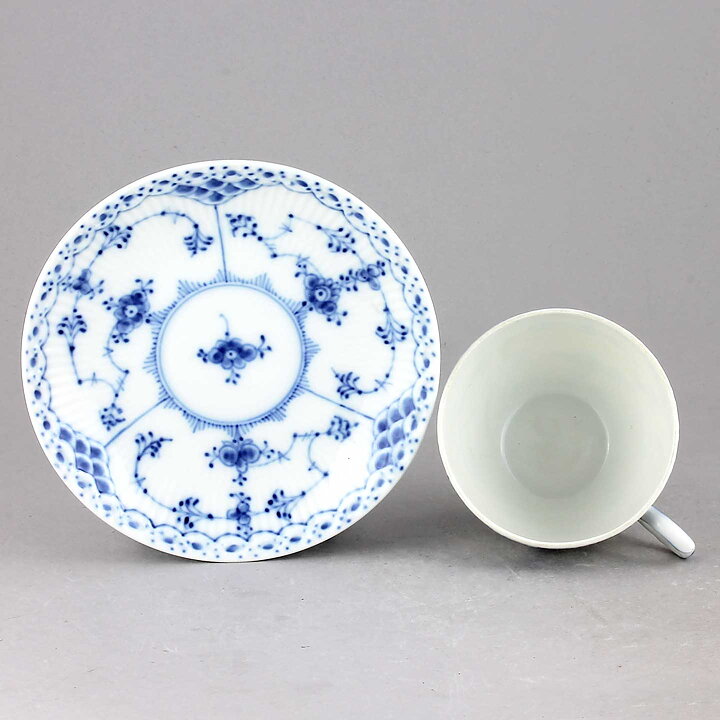 ロイヤルコペンハーゲン   ブルーフルーテッド  Blue Fluted  カップ&ソーサー  20世紀 #756  4枚