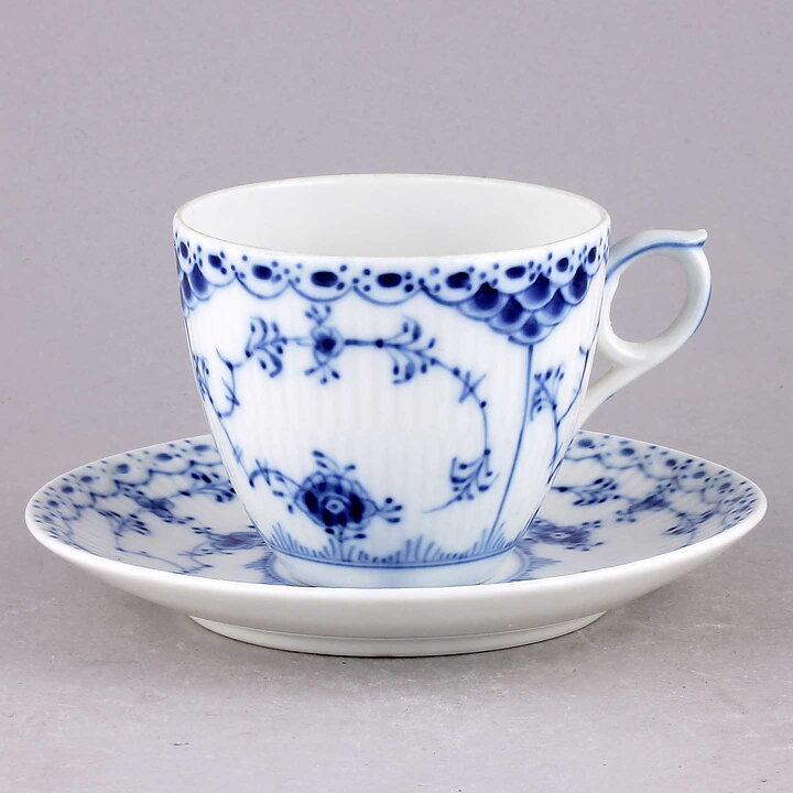 ロイヤルコペンハーゲン   ブルーフルーテッド  Blue Fluted  カップ&ソーサー  20世紀 #756  4枚