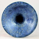 Isak Isaksson (2020) Unique Trumpet Vase with Blue Crystalline Glaze 18 cm
