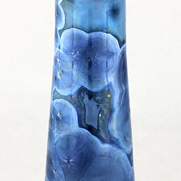 Isak Isaksson (2020) Unique Trumpet Vase with Blue Crystalline Glaze 18 cm