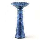 Isak Isaksson (2020) Unique Trumpet Vase with Blue Crystalline Glaze 18 cm