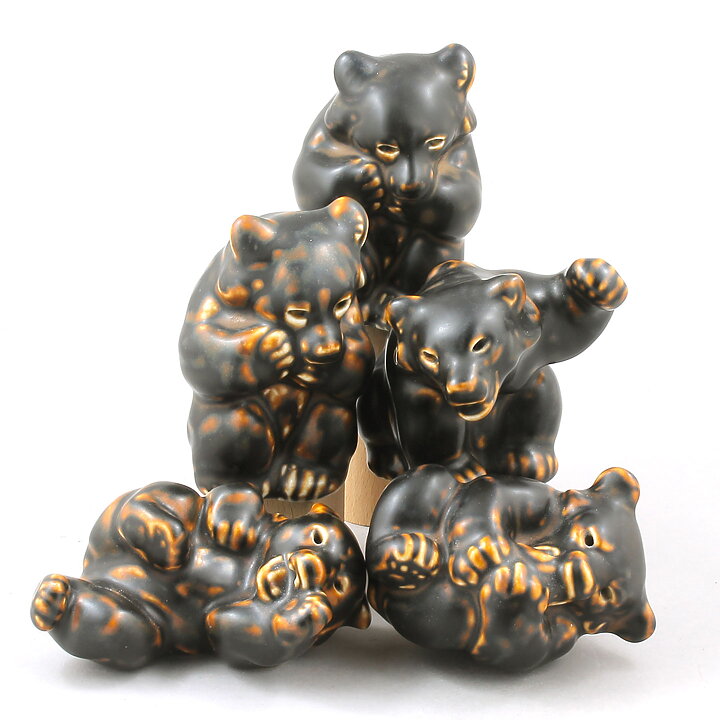 Knud Kyhn (1940s) Bear with Sung Glaze 9 cm #21432
