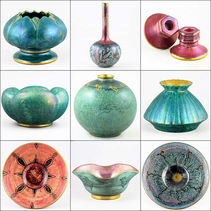 ジョセフ・エクベル  赤いつぼみのキャンドルホルダー  9cm  1920年代 (2)