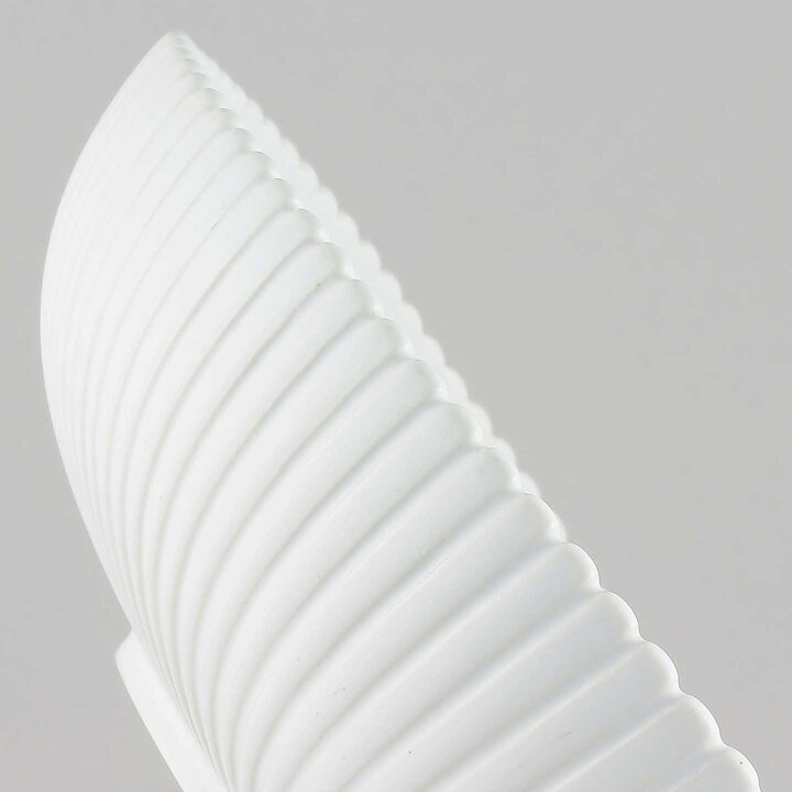 Stig Lindberg (Vinda 1950) White Bowl with Linear Relief 23 cm