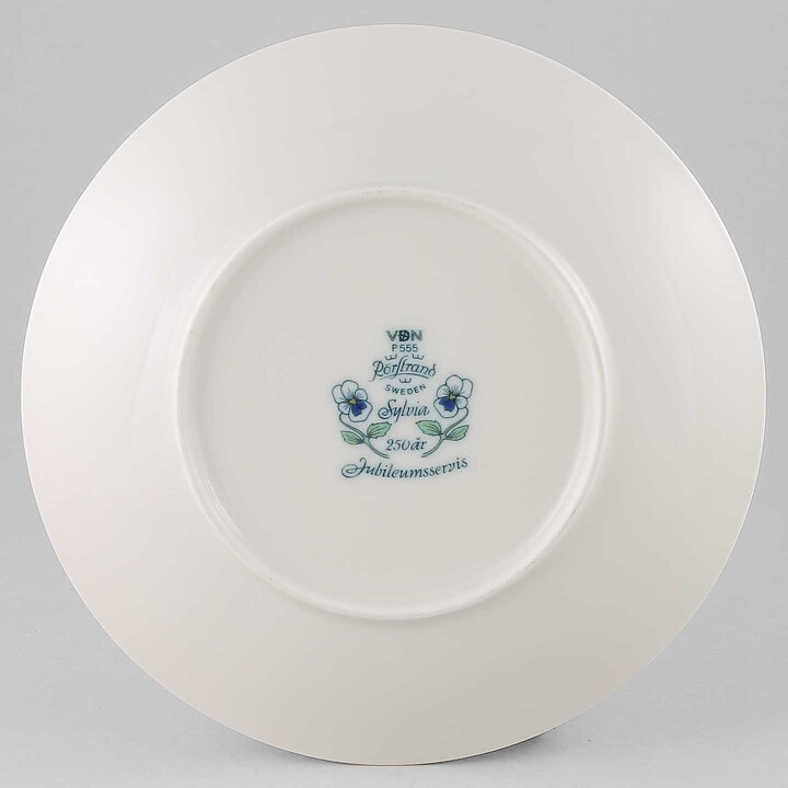 Marianne Westman and Sylvia Leuchovius (Sylvia 1976) Plate with Viola Decor 18 cm  [Sample Images]
