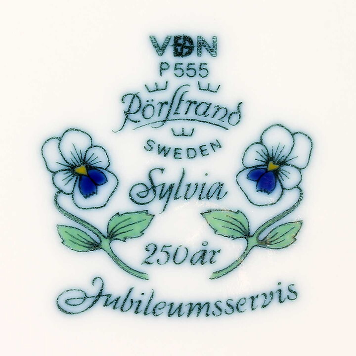 Marianne Westman and Sylvia Leuchovius (Sylvia 1976) Plate with Viola Decor 18 cm  [Sample Images]