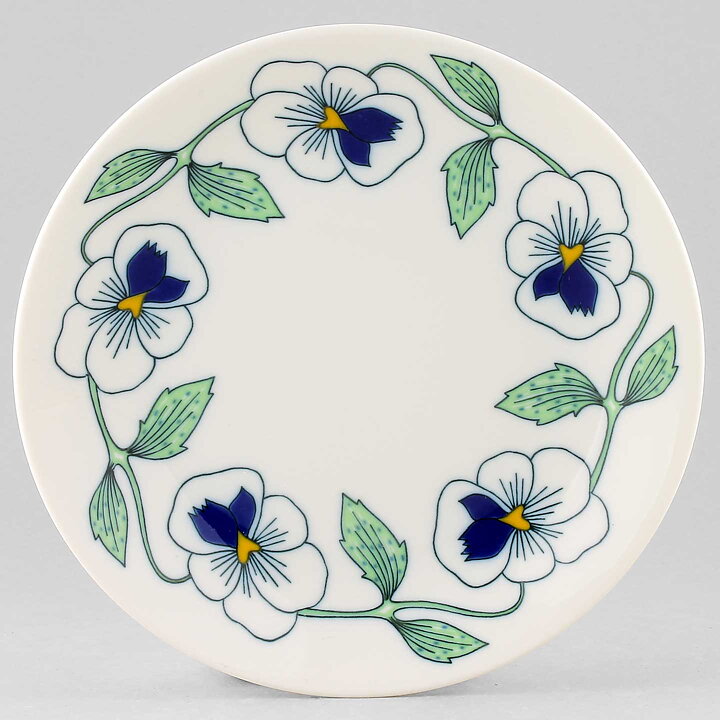 Marianne Westman and Sylvia Leuchovius (Sylvia 1976) Plate with Viola Decor 18 cm  [Sample Images]