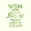 Hertha Bengtsson (Koka 1953) Coffee Cup with Blue Linear Decor 10 cm  [Sample Images] 