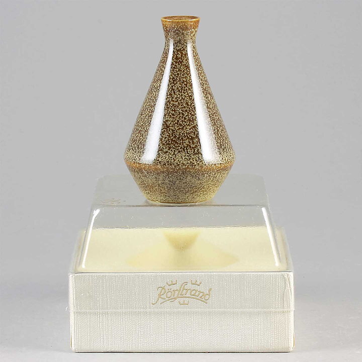 バーティル・ラングレン  黄土色の花瓶  Vase  7.5cm 1970年代   〈オリジナルボックス付き〉 