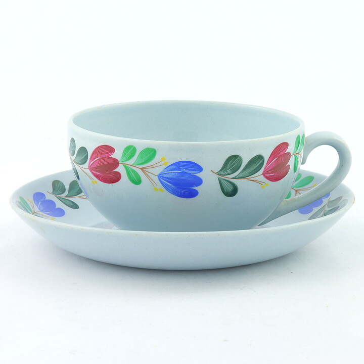 Arabia社  花模様のティーカップソーサー  14cm  1960年代  [サンプル画像]  [送料無料]