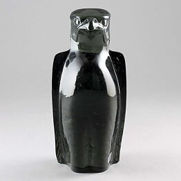 Paul Hoff (WWF 1975) Dark Gray Glass Peregrine Falcon 17 cm  [Sample Images]