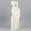Stig Lindberg (Parian 1977) Matte White Tvillingarna Sculpture 24 cm (2) 