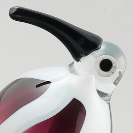 Anu Penttinen (Cartoon Chicks 2008) Cotton Candy Glass Bird 20 cm