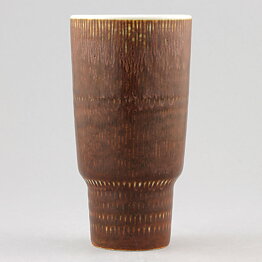 Hertha Bengtson (1960s) Brown Cone Vase 14 cm