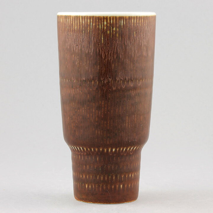 Hertha Bengtson (1960s) Brown Cone Vase 14 cm