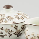 ジャッキー・リンド  Japonicaシリーズ  クリーマーとシュガーボウル  茶色の花模様  1977年  