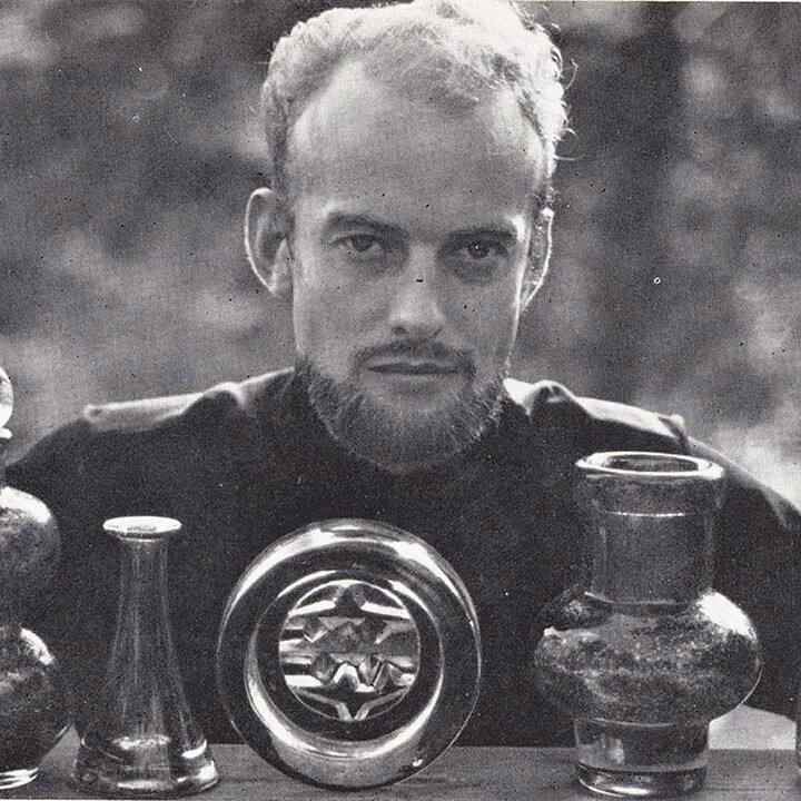 ボー・ボルグストローム   Oxid シリーズ  黒の花瓶  13cm 1960年代