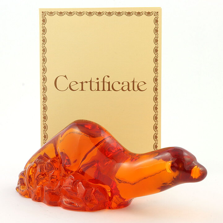 Olle Alberius (WWF 1974) Orange Glass Otter 18/7 cm   [Sample Images] (2)