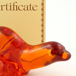 Olle Alberius (WWF 1974) Orange Glass Otter 18/7 cm   [Sample Images] (2)