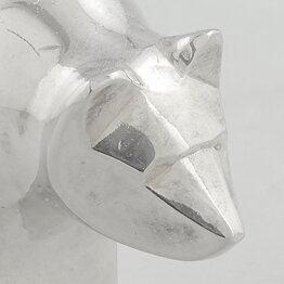 Gunnar Cyrén (Silver Zoo 1982) Brown Bear with Modern Form 6,5 cm