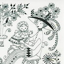Raija Uosikkinen (Emilia 1959) Quadratic Dish with Graphic Motif 14 cm  [Sample Images]
