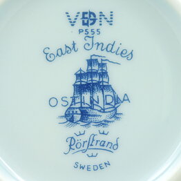 Nils Emil Lundström (Ostindia 1932) Rounded Coffee Cup with Blue Flowers Decor 10,5 cm (II)  [Sample Images] 