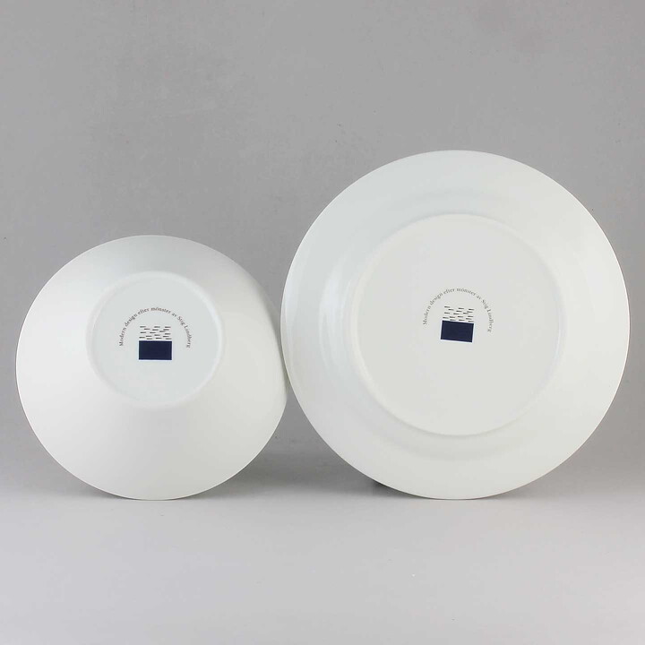 Stig Lindberg (2010) Bowl and Plate with Green/Blue/Black Decor <Unused with Box>