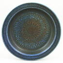 Carl-Harry Stålhane (1960s) Blue Studio Bowl with Relief Decor 20 cm