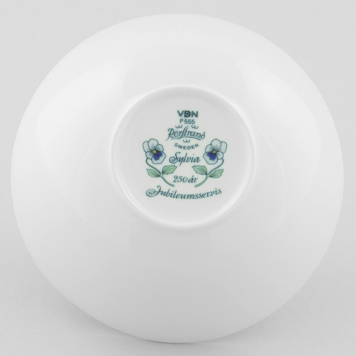 Marianne Westman and Sylvia Leuchovius (Sylvia 1976) Bowl with Viola Decor 13 cm  [Sample Images]