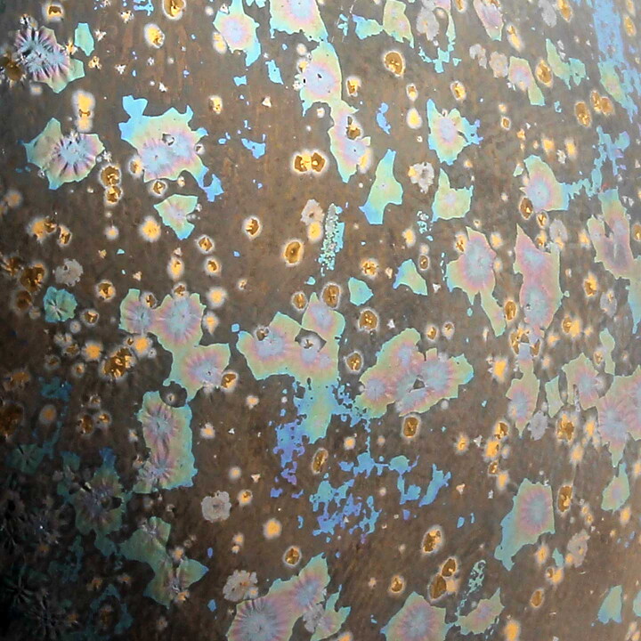 イサク・イサクソン　一点もの！　黒銀河の花瓶  2015年  (12.5cm)