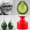 Per Lütken (Carnaby 1968) Red Modern Glass Vase 10 cm