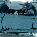 Paul Hoff (WWF 1984) Blue Glass Rhino 17/9 cm (with Certificate)  [Sample Images]
