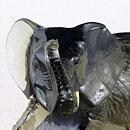 Paul Hoff (WWF 1981) Gray Glass Elephant 17/9 cm (with Certificate)  [Sample Images]