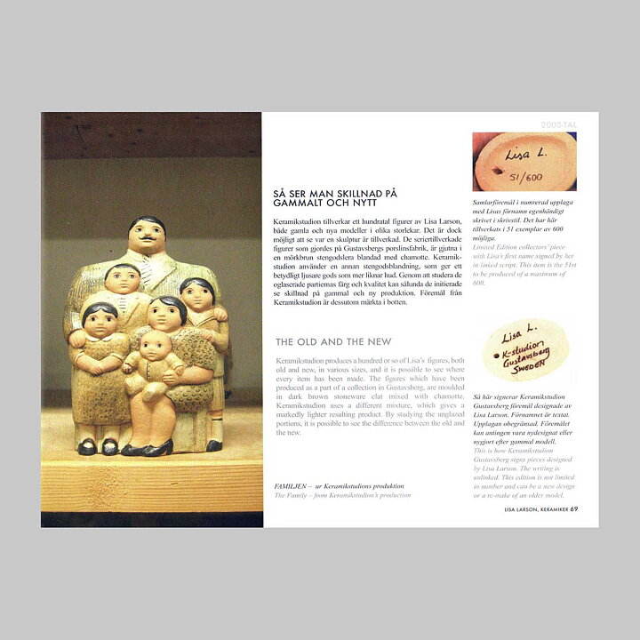 リサラーソン 2014年出版  本  "Lisa Larson, Ceramic Designer"