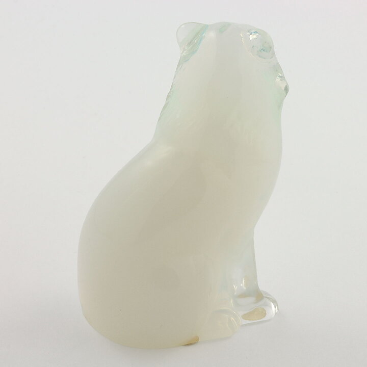 Paul Hoff (WWF 1980) White Glass Arctic Fox 12 cm (with Certificate)  [Sample Images]