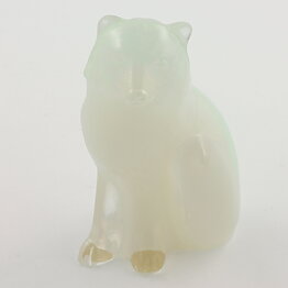 Paul Hoff (WWF 1980) White Glass Arctic Fox 12 cm (with Certificate)  [Sample Images]