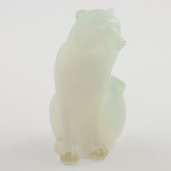 Paul Hoff (WWF 1980) White Glass Arctic Fox 12 cm (with Certificate)  [Sample Images]